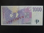 1000 Kč 2023 série R 00 000000 anulát s přetiskem SPECIMEN