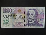 1000 Kč 2023 série M 19 pamětní s přítiskem ČNB 30 LET Kč 1993 - 2023 s 2x vodorovně zrcadlově perf. SPECIMEN