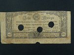10 Kr 1.11.1860 série I, 3x skartační otvor, Ri. 134