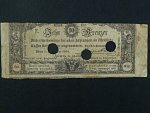 10 Kr 1.11.1860 série E, 3x skartační otvor, Ri. 134