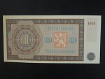 1000 Kčs 9.5.1951 série A 01 000000 anulát novotisk vydaný STC ve spolupráci s ČNB, papír s vodoznakem, kvalitní tisk, dárkový obal
