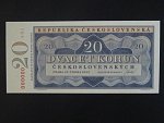 20 Kčs 25.2.1953 série A 01 000000 novotisk vydaný STC ve spolupráci s ČNB, papír s vodoznakem, kvalitní tisk, dárkový obal