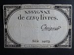 5 Livres 1793 podpis Chaignet, BNB. B713, Pi. A76