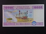 STŘEDOAFRICKÉ STÁTY-KAMERUN, 10.000 Francs 2002 U, BNB. B110Ua, Pi. 210U