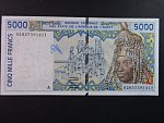 ZÁPADNÍ AFRIKA, POBŘEŽÍ SLONOVINY, 5000 Francs 2002 A, BNB. B118Al, Pi. 113Al