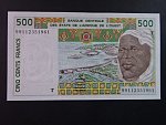 ZÁPADNÍ AFRIKA, TOGO, 500 Francs 1999 T, BNB. B115Ti, Pi. 810Tj