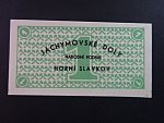 Jáchymovské doly n.p. Horní Slavkov, poukázka 1 K b.d. v zelené barvě