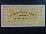 Jáchymovské doly n.p. Horní Slavkov, poukázka 200 K b.d. v žluté barvě