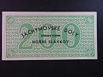 Jáchymovské doly n.p. Horní Slavkov, poukázka 200 K b.d. v zelené barvě