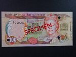 BERMUDY, 100 Dollars 2000 anulát s přetiskem SPECIMEN, BNB. B229as, Pi. 55