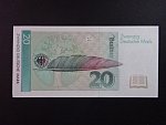 Bundesrepublik, 20 Deutsche Mark 1.8.1991 série AK/S, Ros. 298, Grab. BRD-42