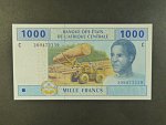STŘEDOAFRICKÉ STÁTY-ČAD, 1000 Francs 2002 C, BNB. B107Ca, Pi. 607Ca
