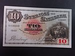 10 Kronor 1940 série U- var. podpisu, Pi. 34w