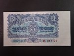 3 Kčs 1953 série BN, tiskárna Goznak Moskva, perf. 3md do obloučku