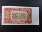10 Kčs 1953 série HP, tiskárna STC Praha, perf. 3md do obloučku