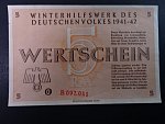 Winterhilfswerk 1934-1944 (Zimní pomoc), 5 RM 1941/1942 série B, Ro. 737, Grab. WHW-35