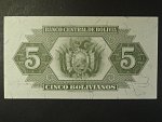 BOLÍVIE, 5 Bolivianos 1928, BNB. B318b, Pi. 129