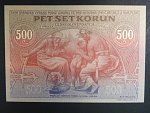 500 Kčs 1919 série 001 000066 novotisk vydaný STC pro město Ivančice ke 160.výročí narození Alfonse Muchy v Ivančicích
