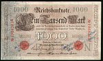 1000 M 21.4.1910, s razítkem “ Im Ausland ungültig ... “