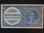 1 Kčs 1946, nevydaná, tmavě modrá