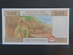 STŘEDOAFRICKÉ STÁTY-KONGO, 500 Francs 2002 T, BNB. B106Td2, Pi. 106T