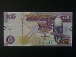 ZAMBIE, 5 Kwacha 2021, BNB. B166c, Pi. 63c