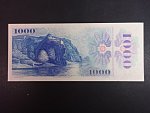 1000 Kč 1985/1993 série U 14 I.deska, kolek tištěný