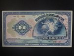 1000 Kč 1932 série A, perf. SPECIMEN svisle vpravo