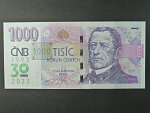 1000 Kč 2023 série R 70 002500 pamětní s přítiskem ČNB 30 LET 1993 - 2023