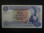 MAURITIUS, 5 Rupees 1967, prefix A54, BNB. B401c, Pi. 30
