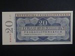 20 Kčs 1953 série A 24, nevydaná, původní exemplář, bezvadná kvalita