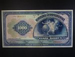 1000 Kč 1932 série C, perf. SPECIMEN svisle vpravo