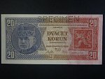 20 Kč 1926 série Ig, perf. SPECIMEN z líce