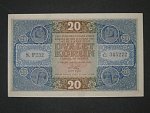 20 Kč 15.4.1919, serie P, nepatrný přehyb