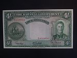 BAHAMY, 4 Schillings 1936, BNB. B108d, intro. 1947, Pi. 9