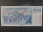 1000 Tolarjev 1990, BNB. B209as, Pi. 9, s přetiskem SPECIMEN, anulát