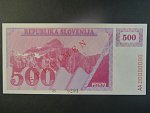 500 Tolarjev 1990, BNB. B208as, Pi. 8, s přetiskem SPECIMEN, anulát