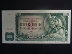 100 Kčs 1961 série X 82, číslovač 2d, vodoznak 14