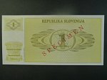 1 Tolar 1990, BNB. B201as1, Pi. 1, s přetiskem SPECIMEN, anulát