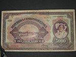 5000 Kč 6.7.1920, s.A, 1x perf. SPECIMEN
