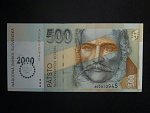 500 Sk 1993 série A (2000), přítisk Bi-milénium, CHYBOTISK - velký posun přítisku