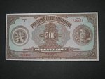 500 Kč 1923, nejzachovanější známý kus, oboustranná
