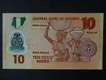 NIGÉRIE, 10 Naira 2015, 7-místný číslovač, BNB. B235j, Pi. 39