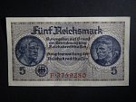 vydání pro obsazené území 1939-45, 5 Reichsmark série F, Ros. ZWK-4a