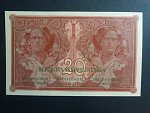 20 Kč 1919 série P 085, nepatrně ohlý rožek jinak N