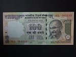 INDIE, 100 Rupees 2013, písmeno E, prefix 3EG 555555, BNB. B289c3, Pi. 105