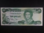 BAHAMY, 1 Dollars 1974 (intro. 1984), varianta podpisu 1, BNB. B308a, Pi. 43