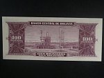 BOLÍVIE, 100 Bolivianos 1961, varianta podpisu 1, BNB. B336g, Pi. 147