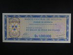 BOLÍVIE, 1 boliviano/1 mil pesos Bolivianos 1987, BNB. B385a, Pi. 199