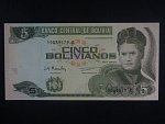BOLÍVIE, 5 Bolivianos 1990, BNB. B401b, Pi. 203c
